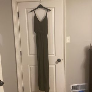 Natalie Deayala silk olive maxi